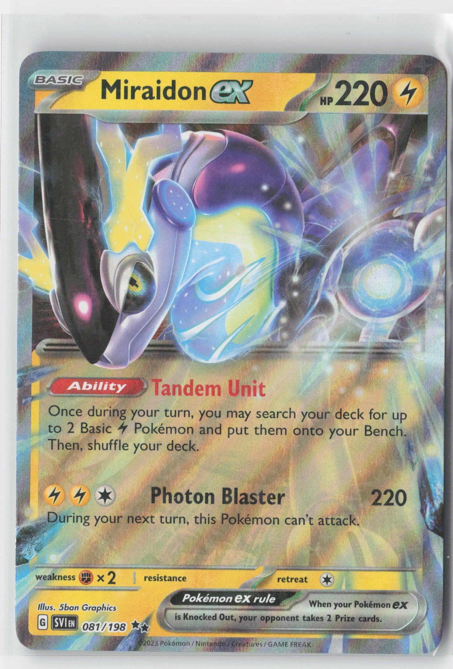 Miraidon ex #081/198 SV01: Scarlet & Violet Base Set Pokemon
