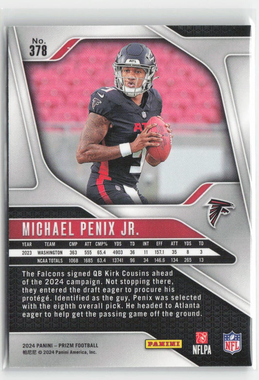 2024 Panini Prizm Michael Penix Jr. #378 Rookie Atlanta Falcons Football
