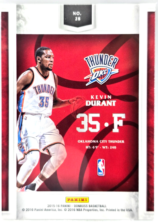 2015‑16 Donruss Elite Kevin Durant #28 – Oklahoma City Thunder NBA Card