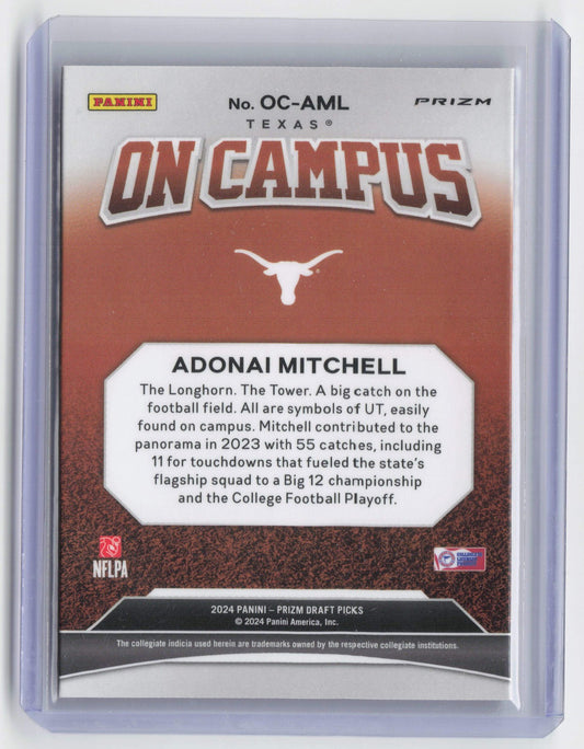 2024 Panini Prizm Draft Picks Adonai Mitchell #OC-AML On Campus