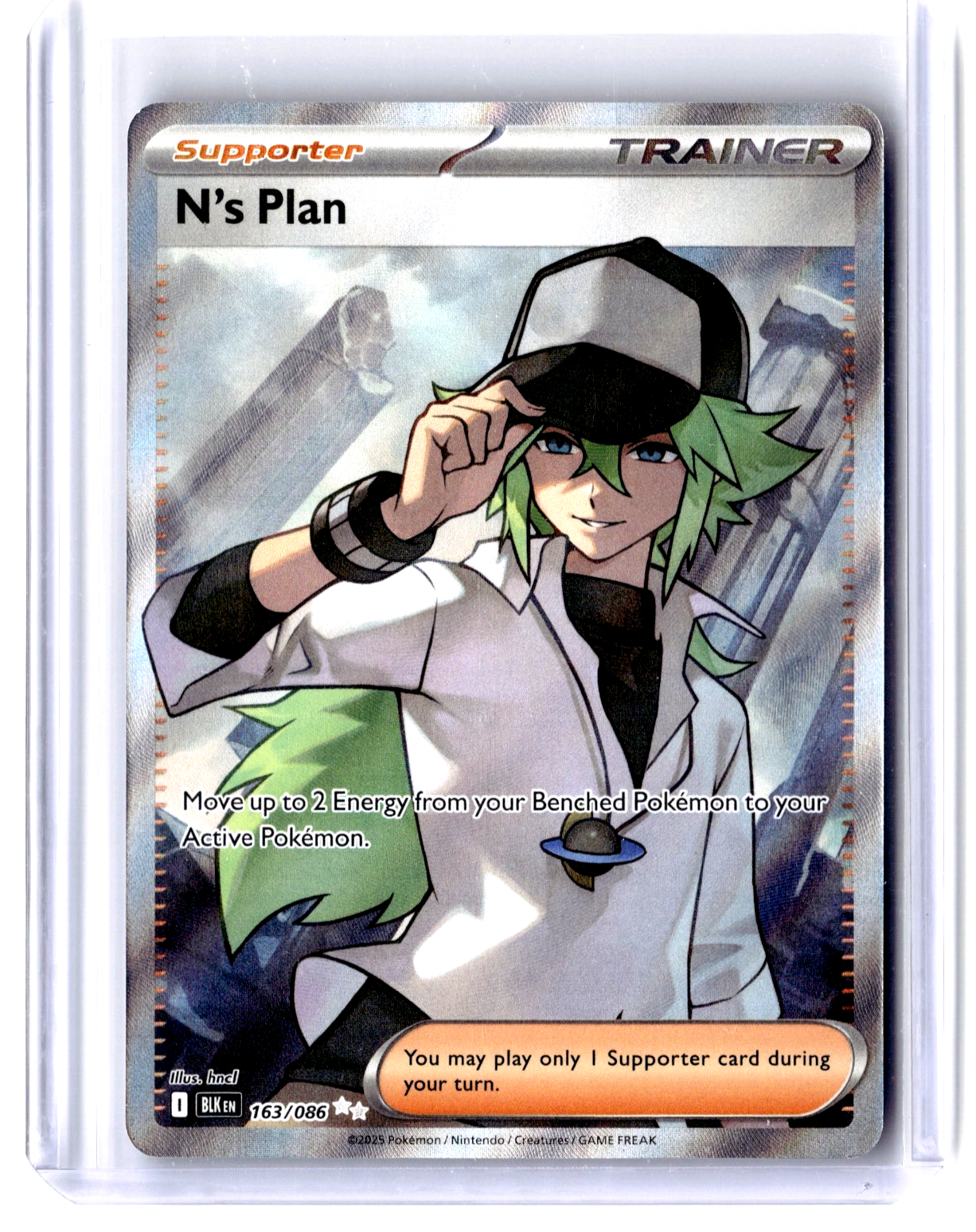 2025 N's Plan 163/086 Ultra Rare Pokémon TCG Scarlet & Violet Black Bolt
