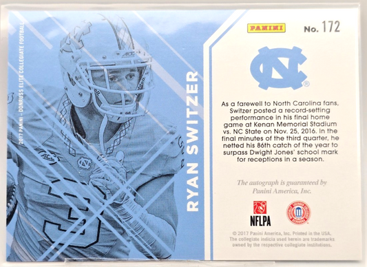 2017 Panini Elite Draft Picks Aspirations Purple /99 Ryan Switzer Rookie Auto RC