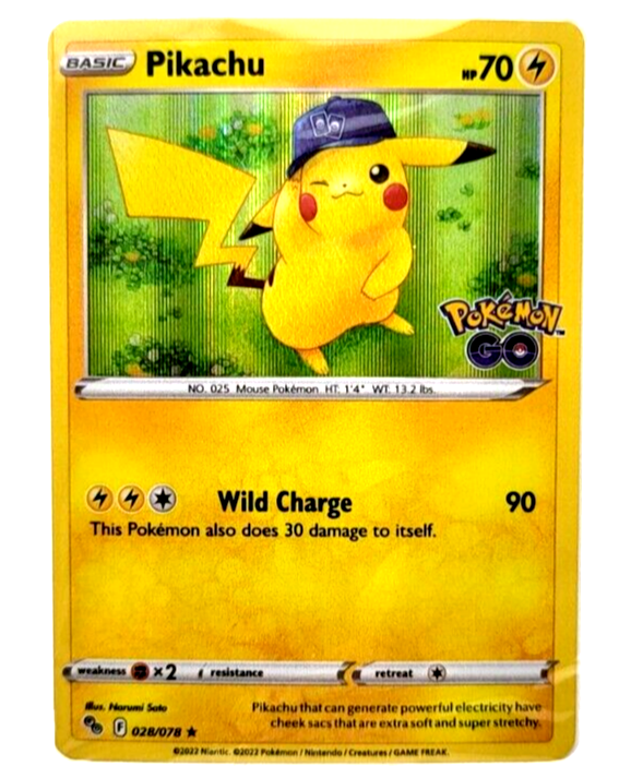 Pikachu Pokémon Go GameStop SEALED Promo Pokémon Trading Card Game Unopened