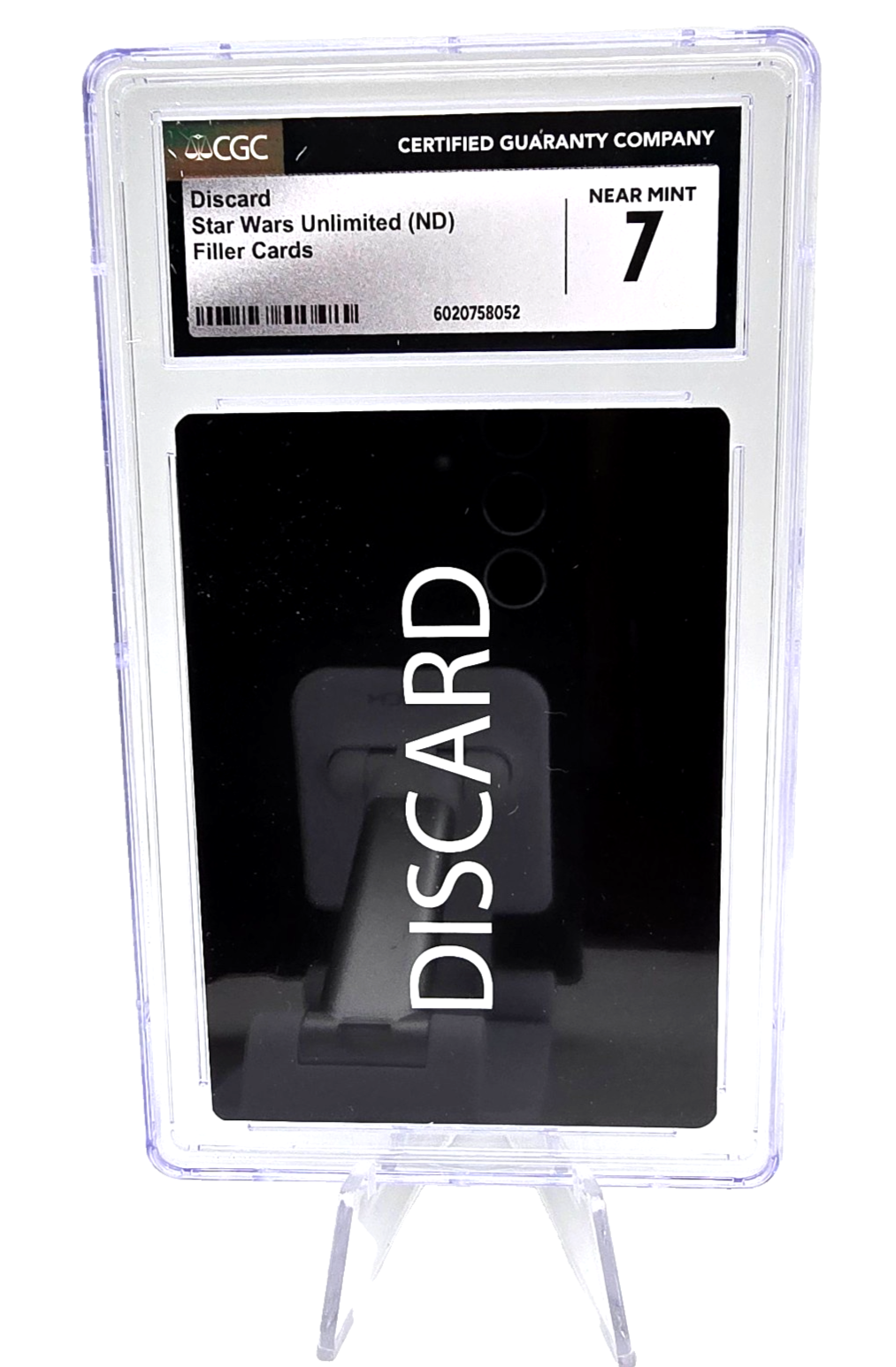 Star Wars Unlimited Error Discard Misprint White Font on Black Back CGC 7