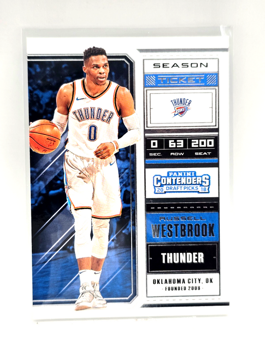 2018 Contenders Draft Picks Russell Westbrook #47b White Jersey Variant UCLA