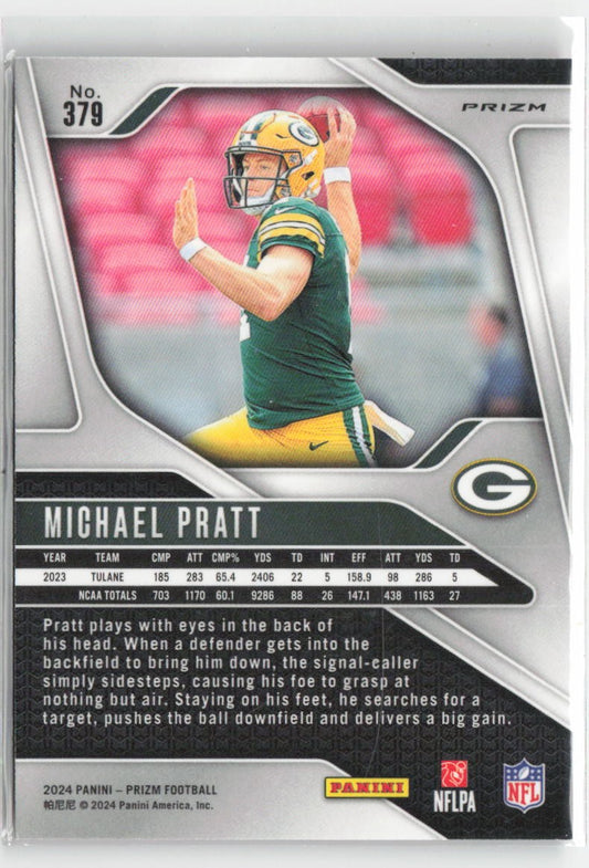 2024 Panini Prizm Michael Pratt #379 Rookie Rookie Autographs Pink Prizm Packers