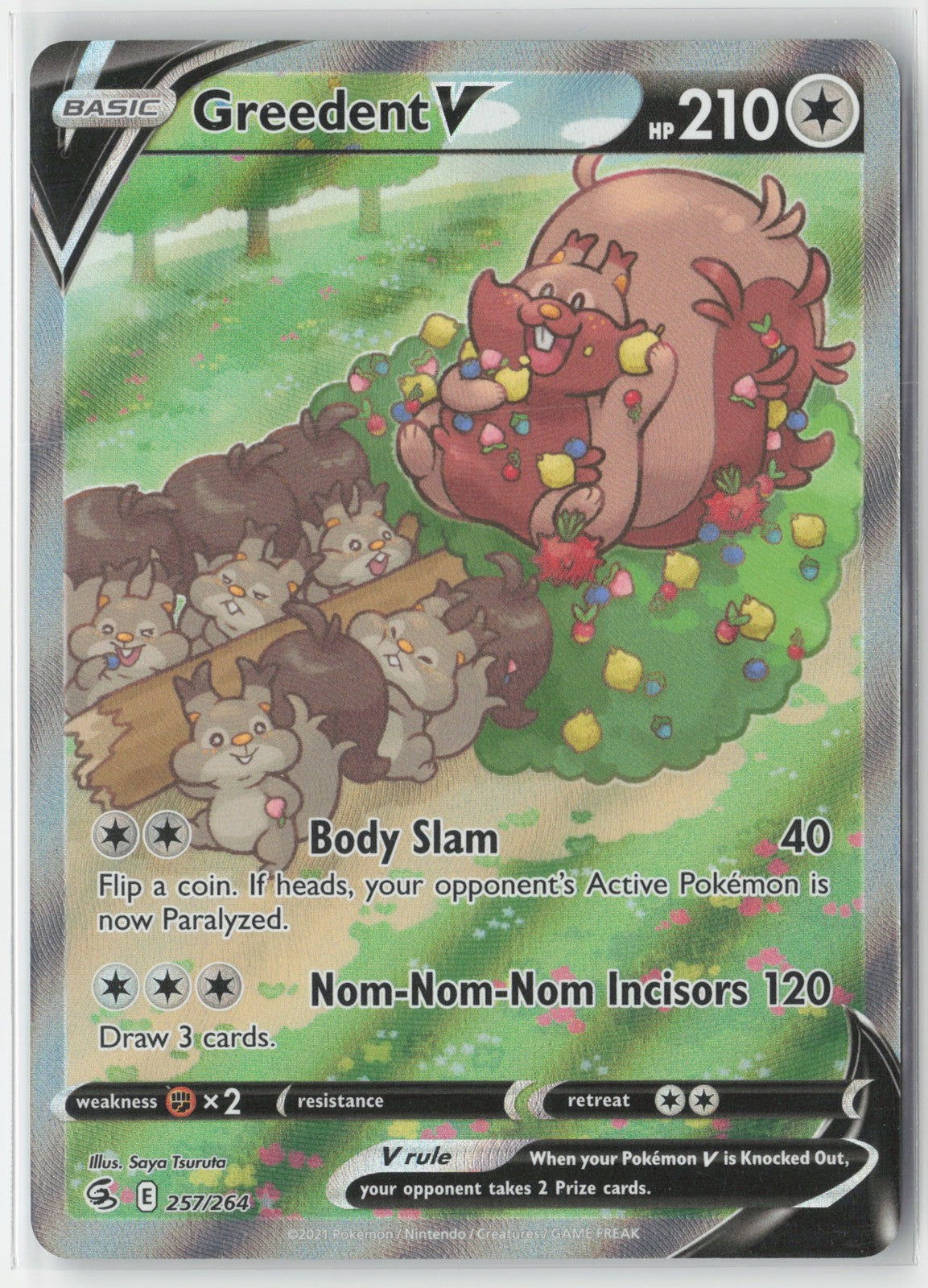 Greedent V (Alternate Full Art) #257/264 SWSH08: Fusion Strike Pokemon
