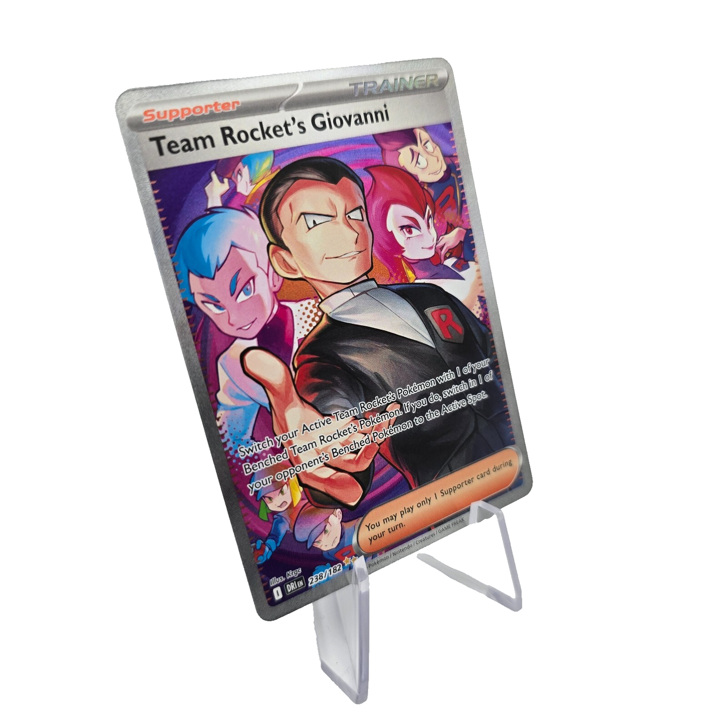 Giovanni 238/182 SIR – Pokémon Destined Rivals Secret Illistratinon Rare NM/Mint