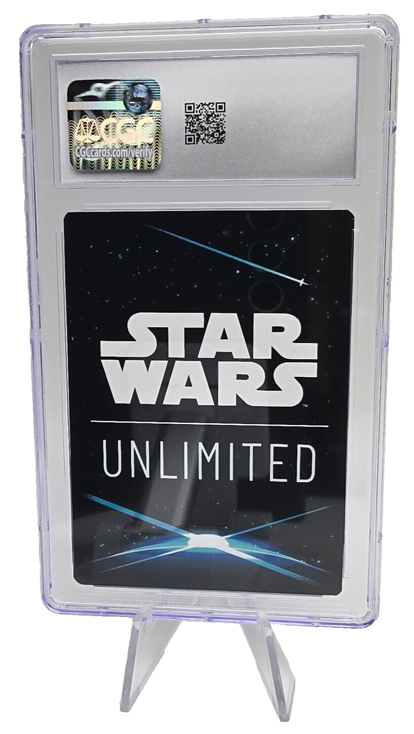 Star Wars Unlimited Error Discard Misprint White Font on Black Back CGC 7