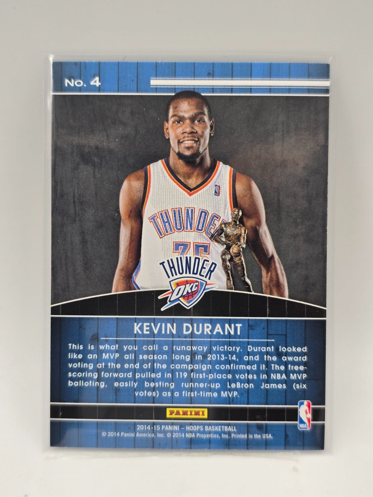 2014‑15 NBA Hoops Kevin Durant #4 High Honors Insert – Oklahoma City Thunder