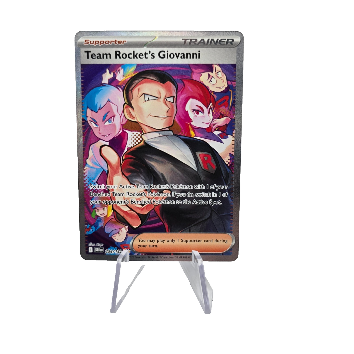 Giovanni 238/182 SIR – Pokémon Destined Rivals Secret Illistratinon Rare NM/Mint