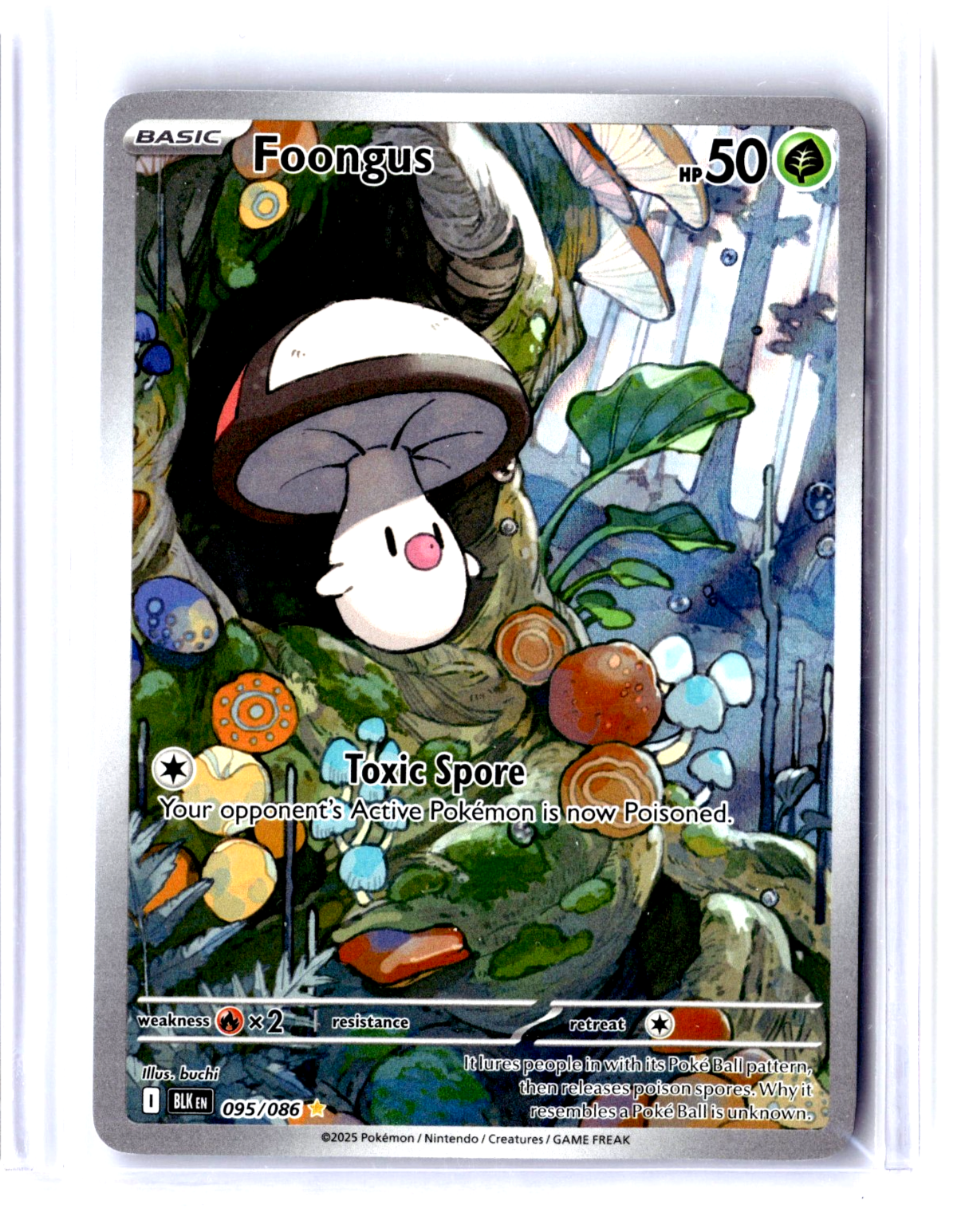 2025 Pokémon TCG Foongus 095/086 Illustration Rare SV Black Bolt English
