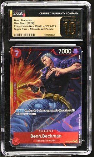 Benn Beckman OP09‑009 Alt Art CGC Pristine 10 Emperors One Piece TCG LOW POP