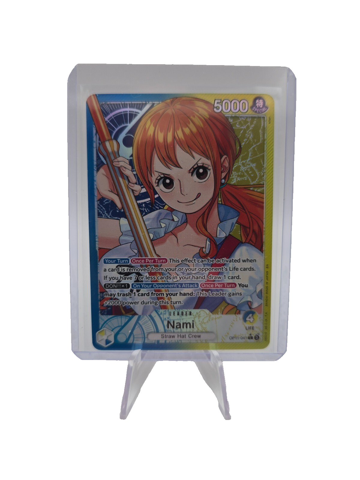 Nami SR OP11-041 Alt Art Foil A Fist of Divine Speed – One Piece TCG NM