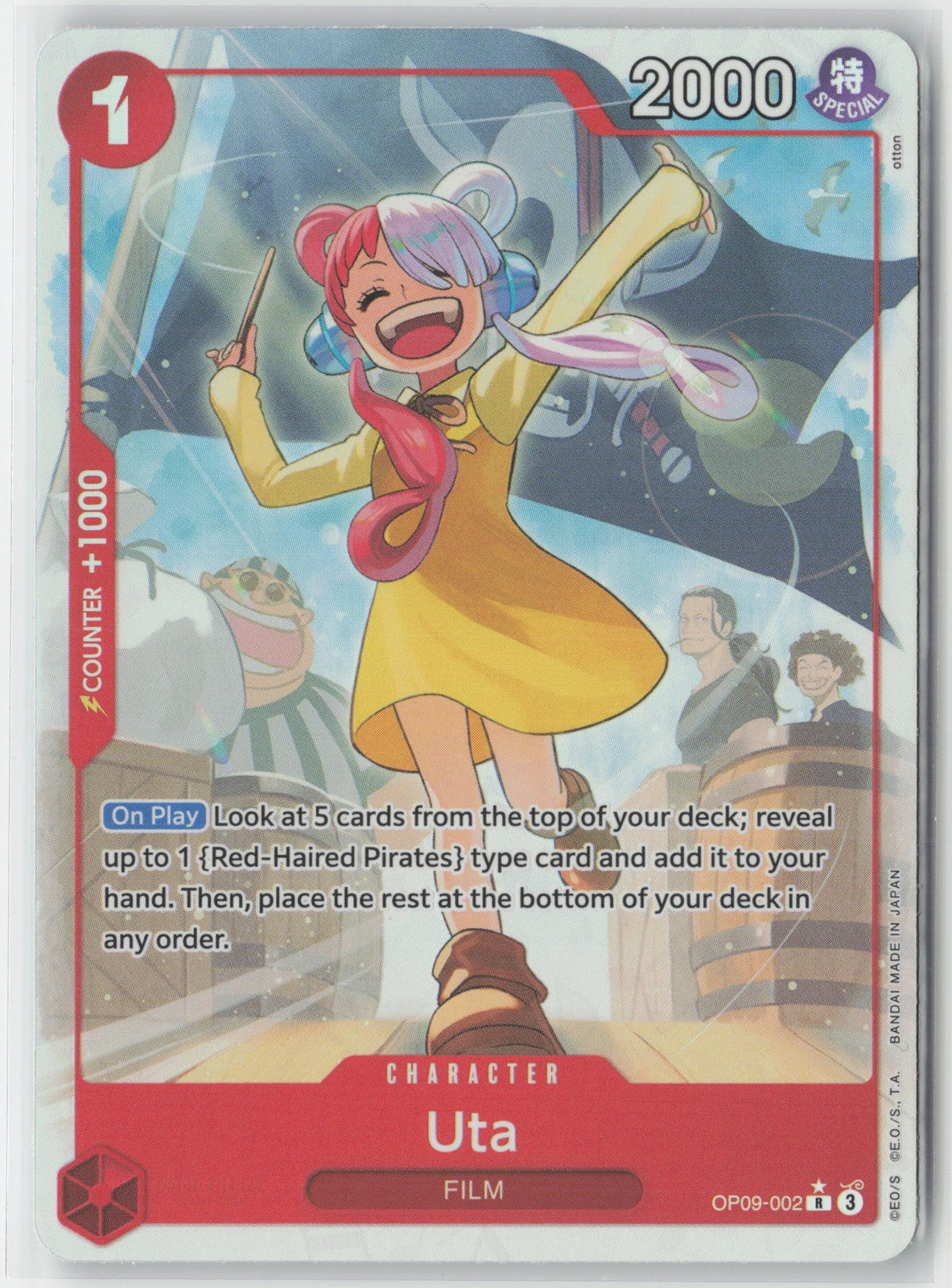 Uta Parallel Foil OP09-002 R One Piece TCG Emperors in the New World English