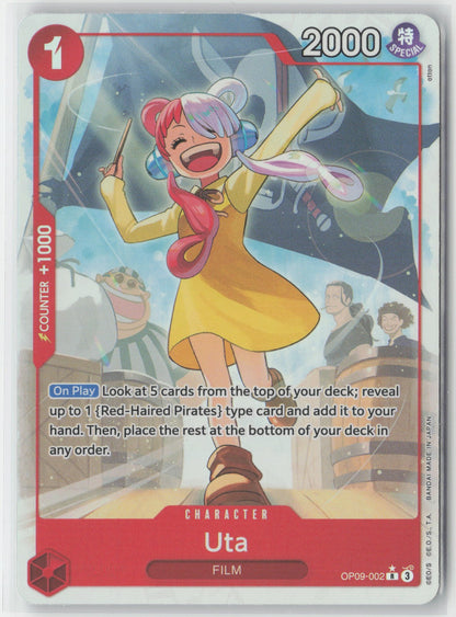 Uta Parallel Foil OP09-002 R One Piece TCG Emperors in the New World English