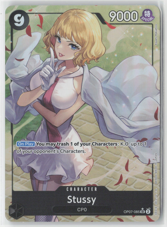 Stussy Parallel Foil OP07-085 SR One Piece TCG 500 Years in the Future ENG