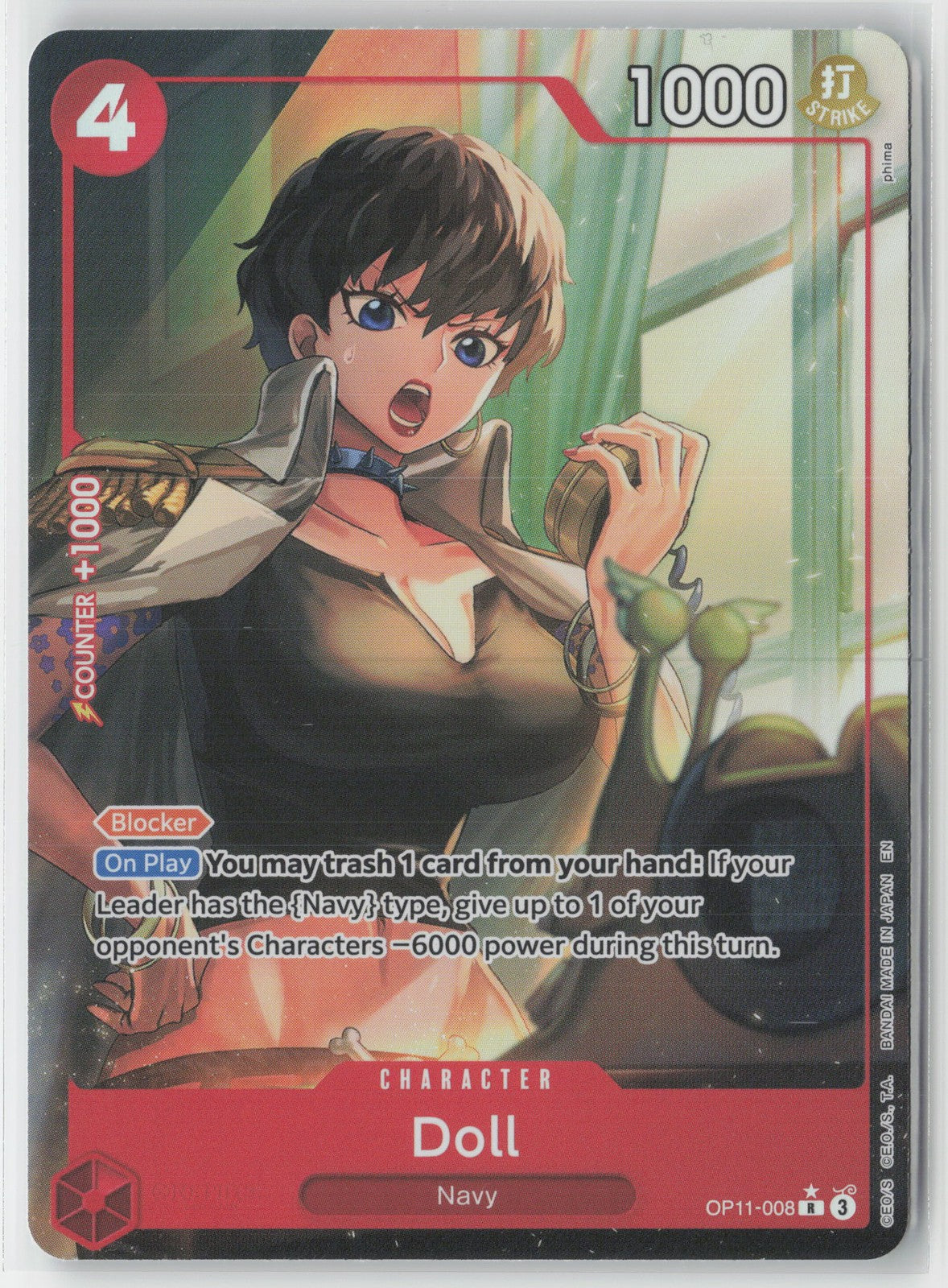 Doll Alternate Art Foil OP11-008 R One Piece TCG Fist of Divine Speed English