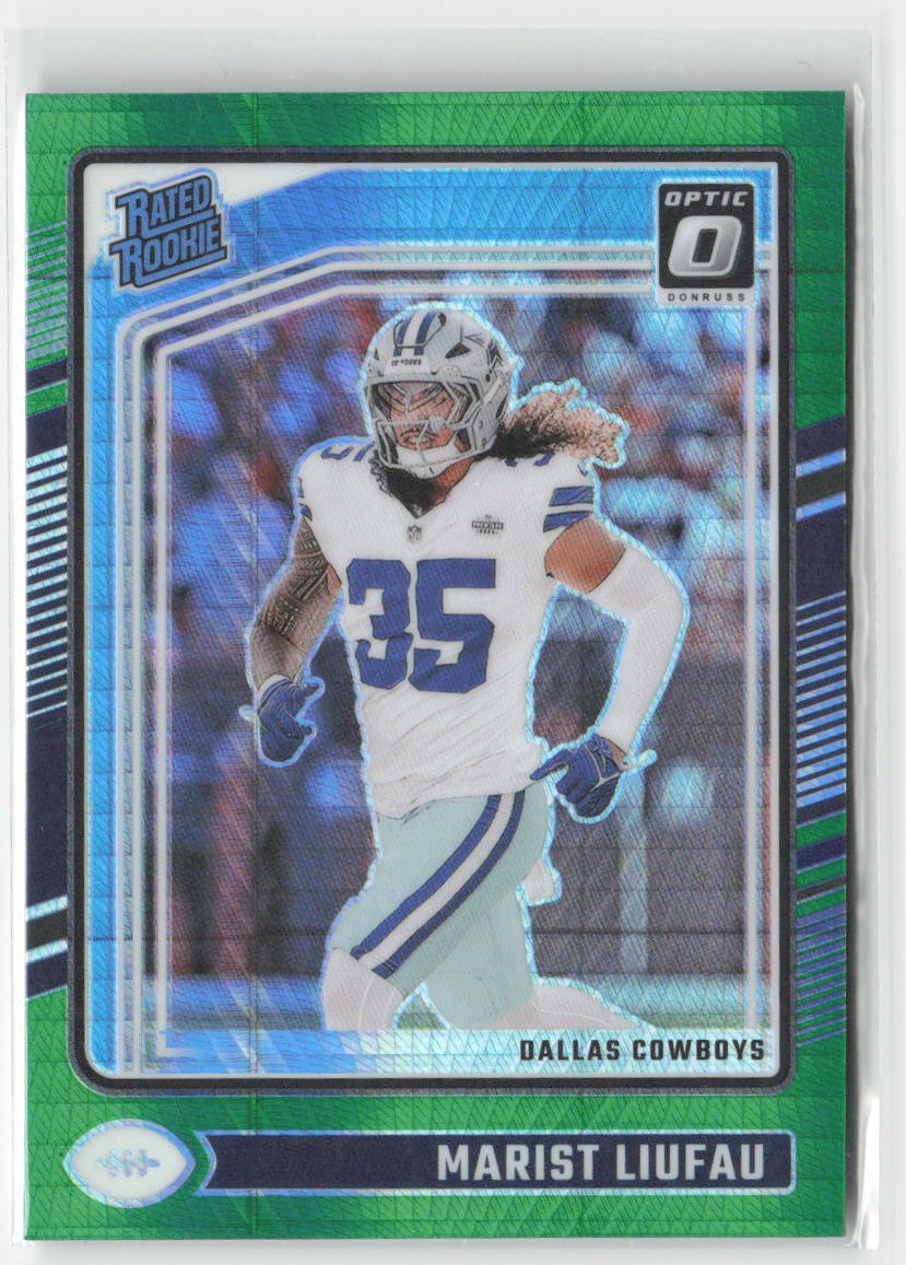 2024 Donruss Optic Marist Liufau #273 Green Hyper Dallas Cowboys Football