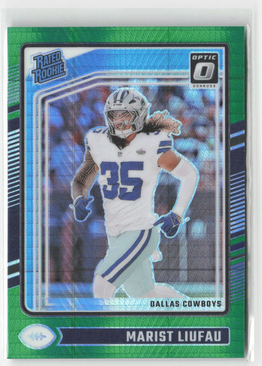 2024 Donruss Optic Marist Liufau #273 Green Hyper Dallas Cowboys Football