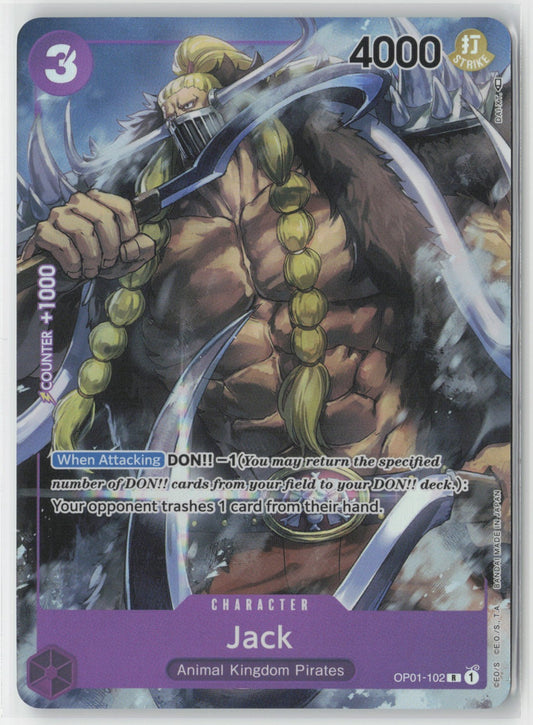 Jack Parallel Foil OP01-102 R One Piece TCG Romance Dawn English