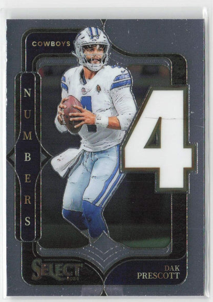 2024 Panini Select Dak Prescott #14 Select Numbers Dallas Cowboys Football