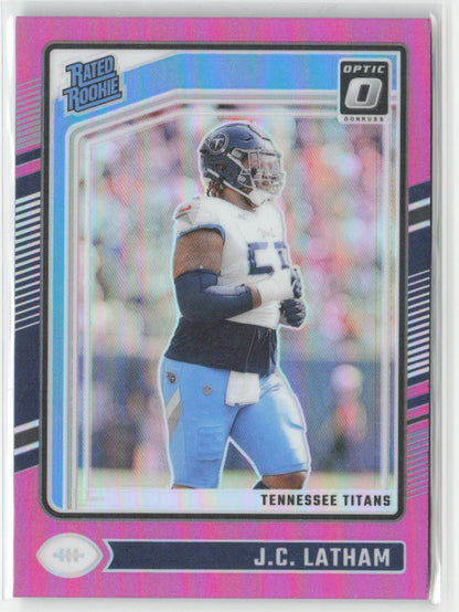 2024 Donruss Optic J.C. Latham #234 Green #/5 Tennessee Titans Football