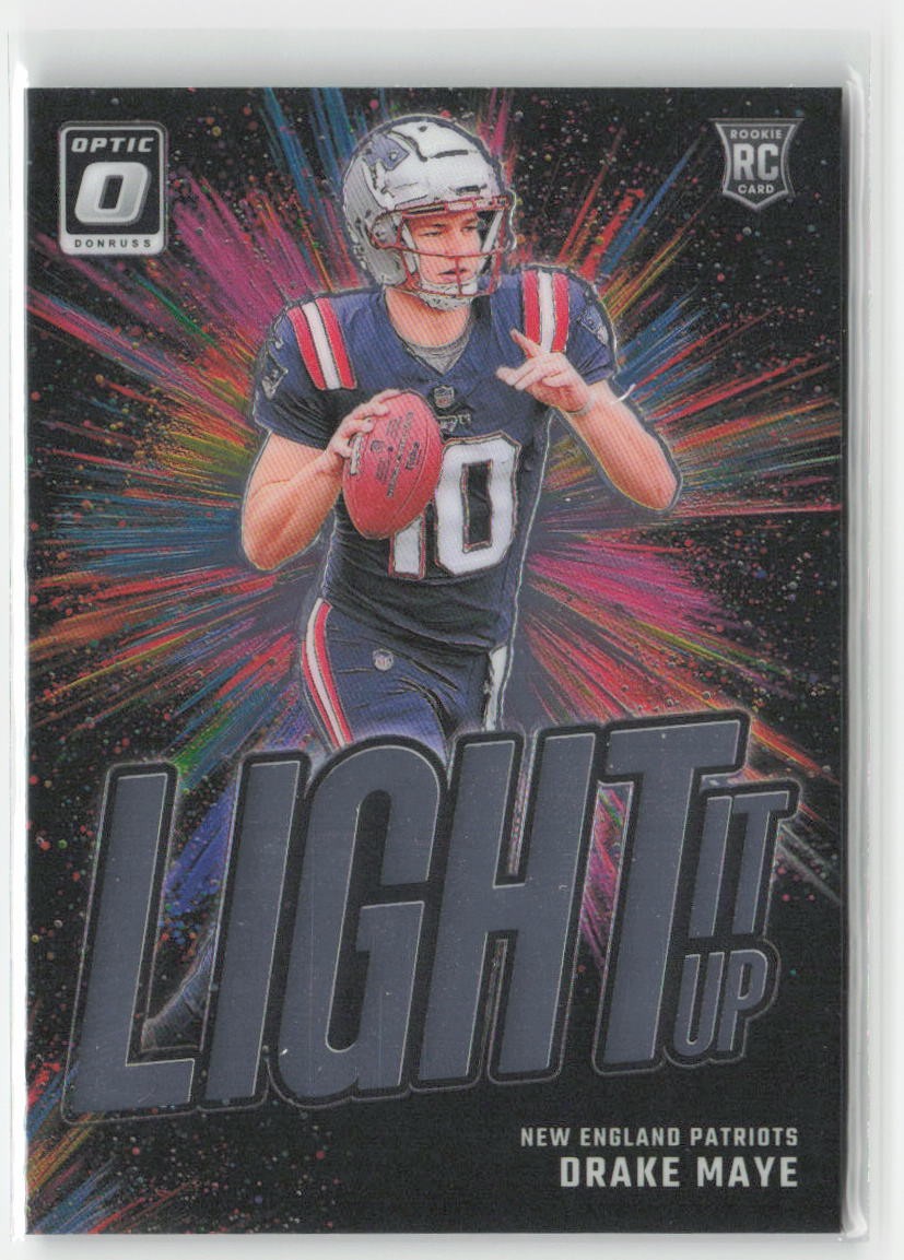 2024 Donruss Optic Drake Maye #7 Light It Up New England Patriots Football