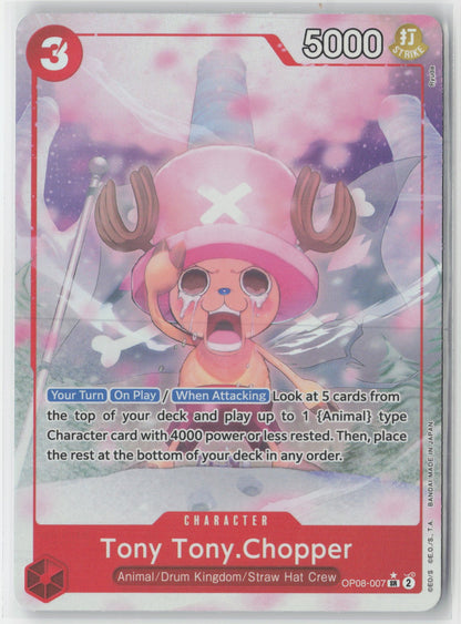 Tony Tony Chopper Parallel Foil OP08-007 SR One Piece TCG Two Legends English