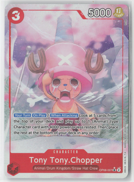 Tony Tony Chopper Parallel Foil OP08-007 SR One Piece TCG Two Legends English