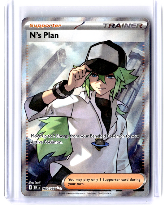 2025 N's Plan 163/086 Ultra Rare Pokémon TCG Scarlet & Violet Black Bolt
