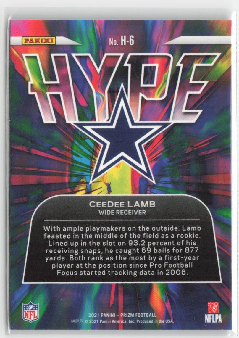 2021 Panini Prizm CeeDee Lamb #H-6 Hype Dallas Cowboys Football