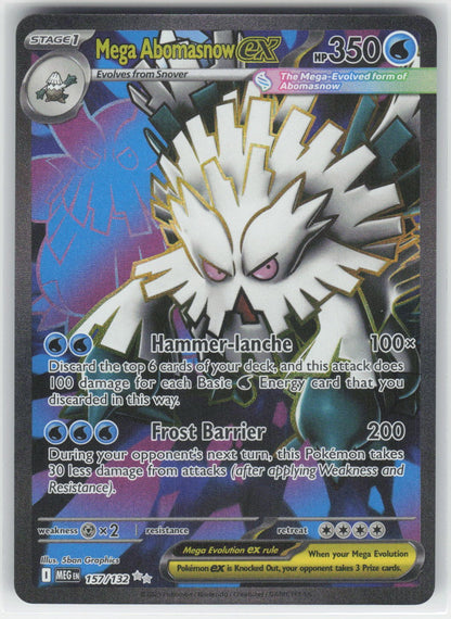 Mega Abomasnow ex - MEG ME01: Mega Evolution #157/132 Ultra Rare Holo NM