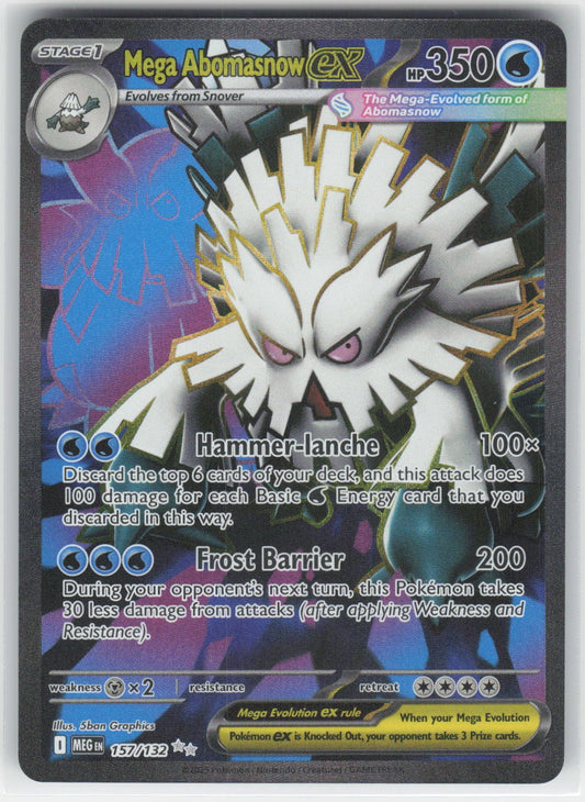 Mega Abomasnow ex - MEG ME01: Mega Evolution #157/132 Ultra Rare Holo NM