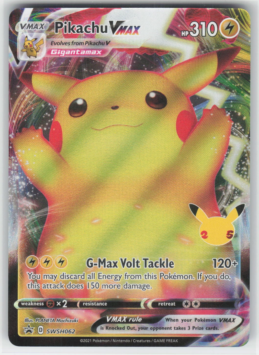 Pikachu VMAX - - SWSD SWSH: Sword & Shield Promo Cards #SWSH062 Promo Holo NM
