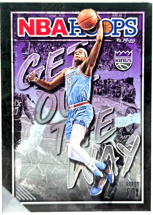 2019-20 NBA Hoops De'Aaron Fox Get Out The Way Insert #13 Kings