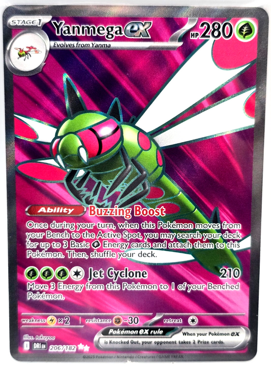 Yanmega ex 206/182 Full Art Holo Pokémon TCG Destined Rivals English