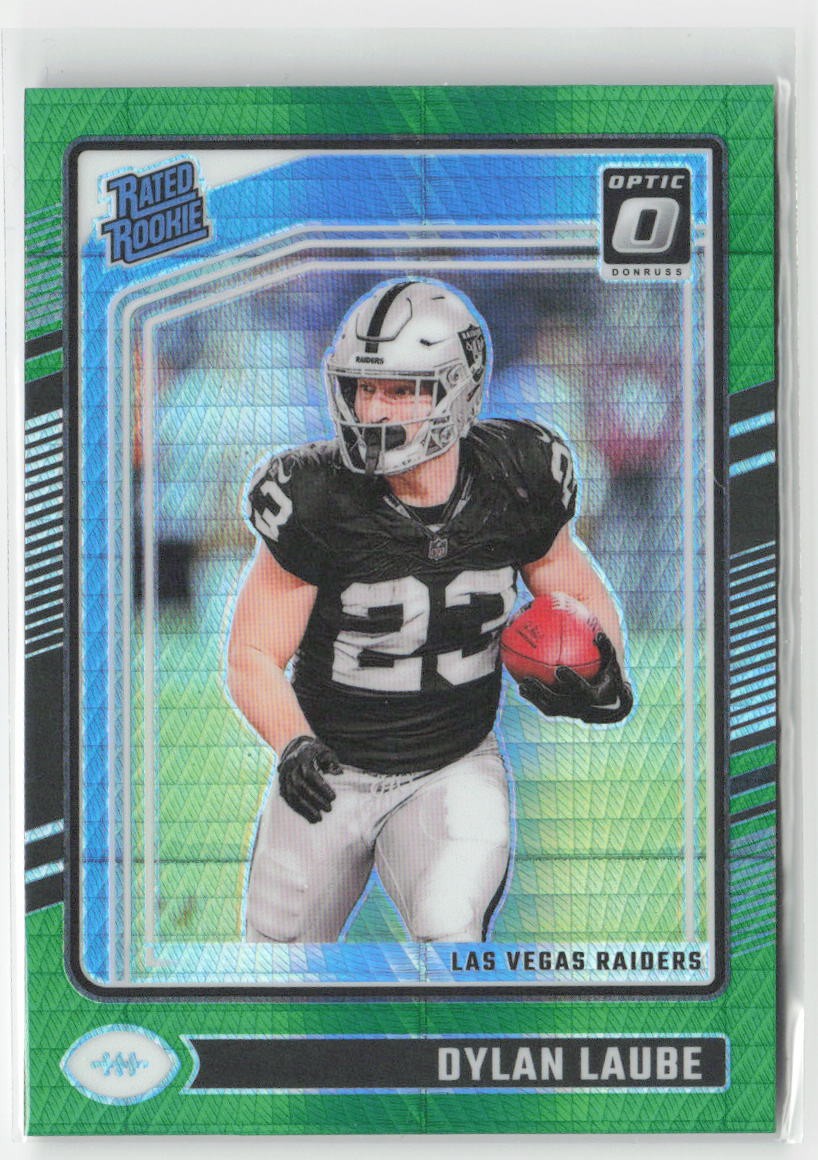 2024 Donruss Optic Dylan Laube #230 Green Hyper Las Vegas Raiders Football