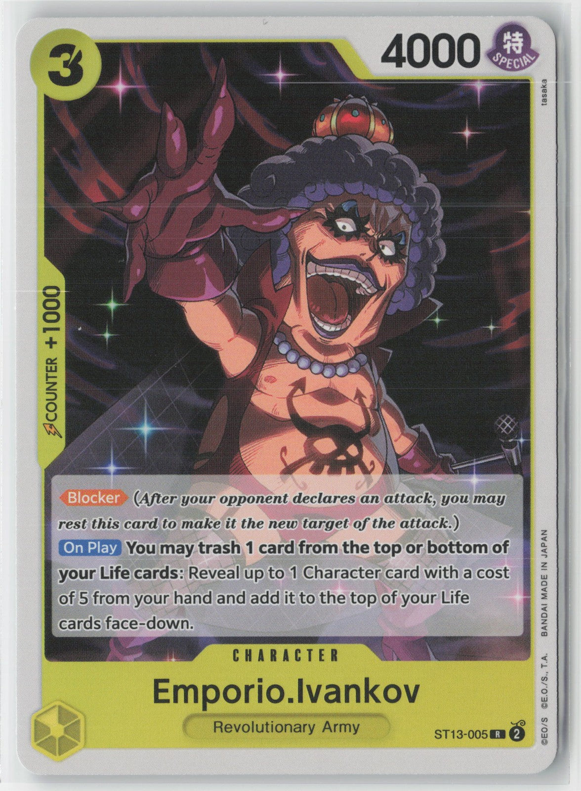 Emporio Ivankov Foil ST13-005 R One Piece TCG Ultra Deck The Three Brothers ENG