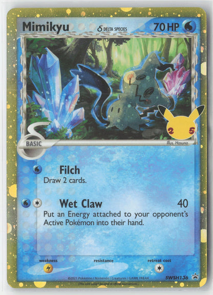Mimikyu (Delta Species) #SWSH136 SWSH: Sword & Shield Promo Cards Pokemon