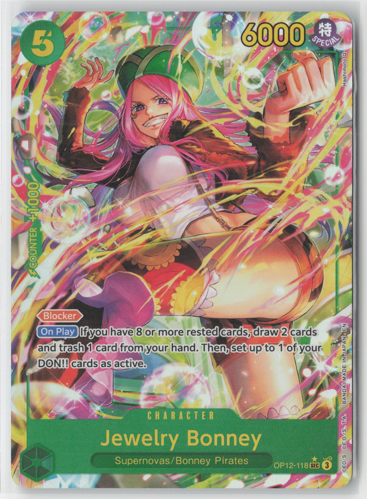 Jewelry Bonney Alt Art Foil OP12-118 SEC One Piece TCG Legacy of the Master ENG