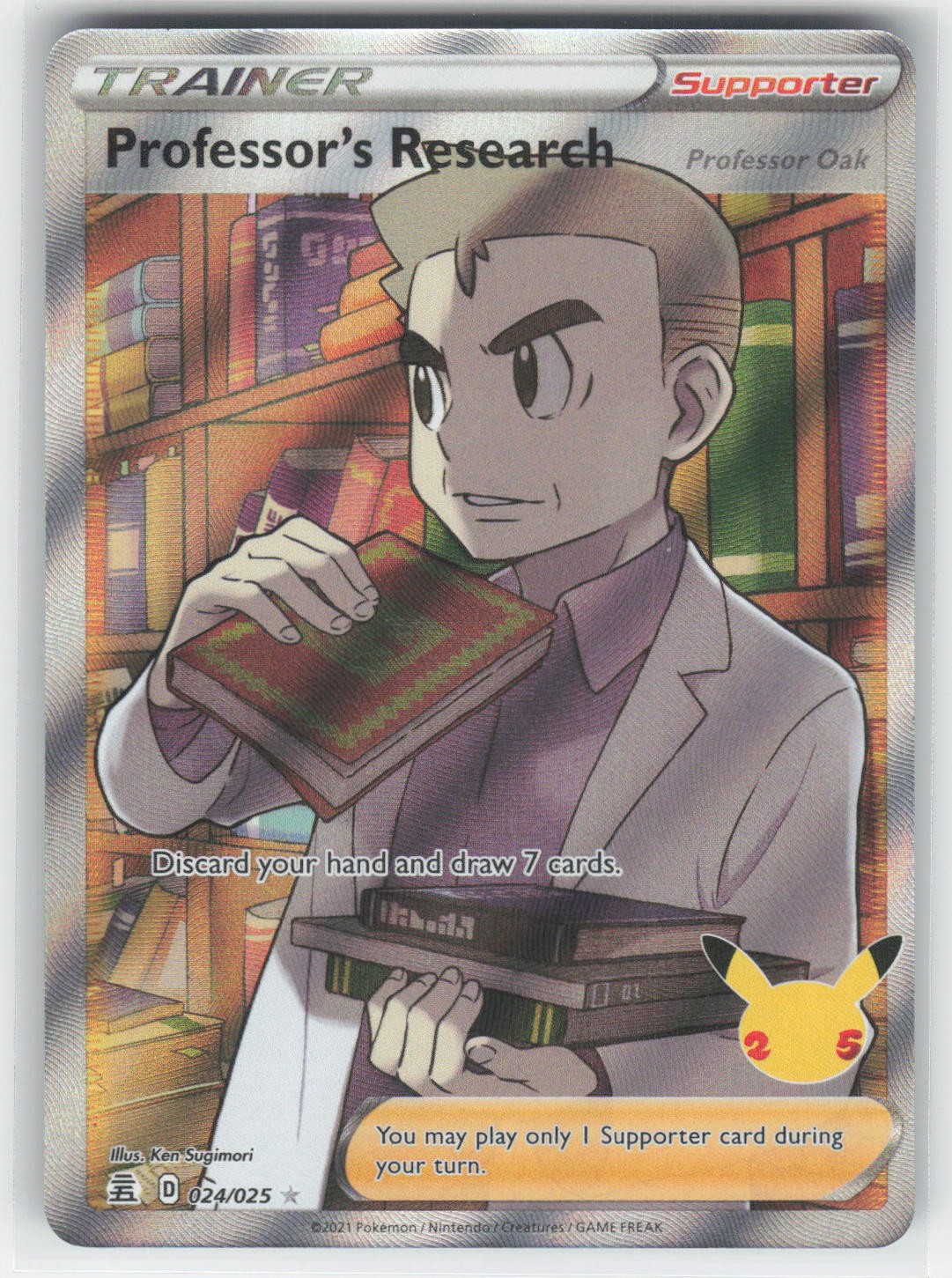 Professor's Research (Full Art) - CLB Celebrations #024/025 Ultra Rare Holo NM