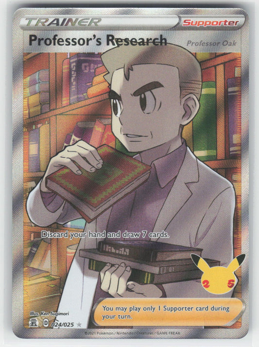 Professor's Research (Full Art) - CLB Celebrations #024/025 Ultra Rare Holo NM