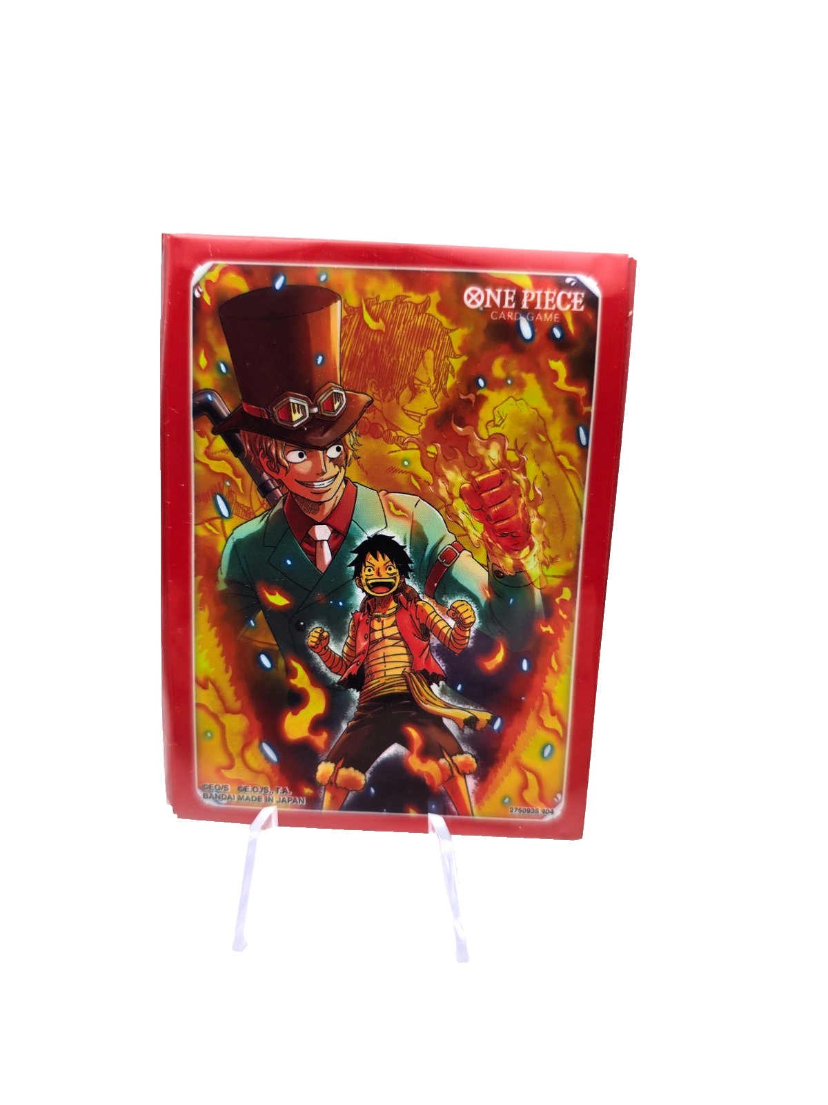 One Piece Card Game Official Sleeves Fire Brothers (Luffy Sabo Ace) 10ct Bandai