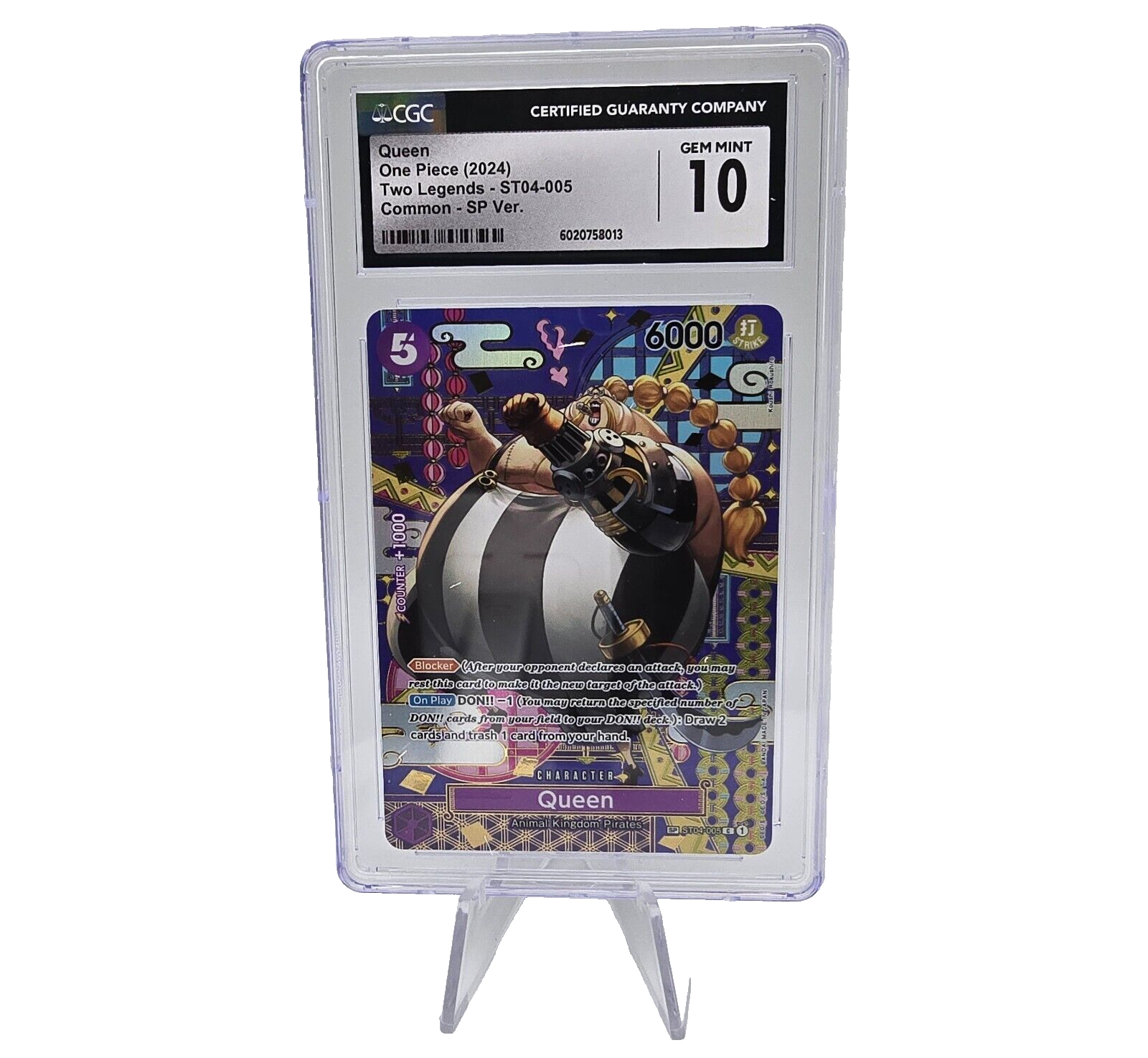 Queen SP Ver. ST04-005 C Parallel Rare CGC Gem Mint 10 English One Piece TCG