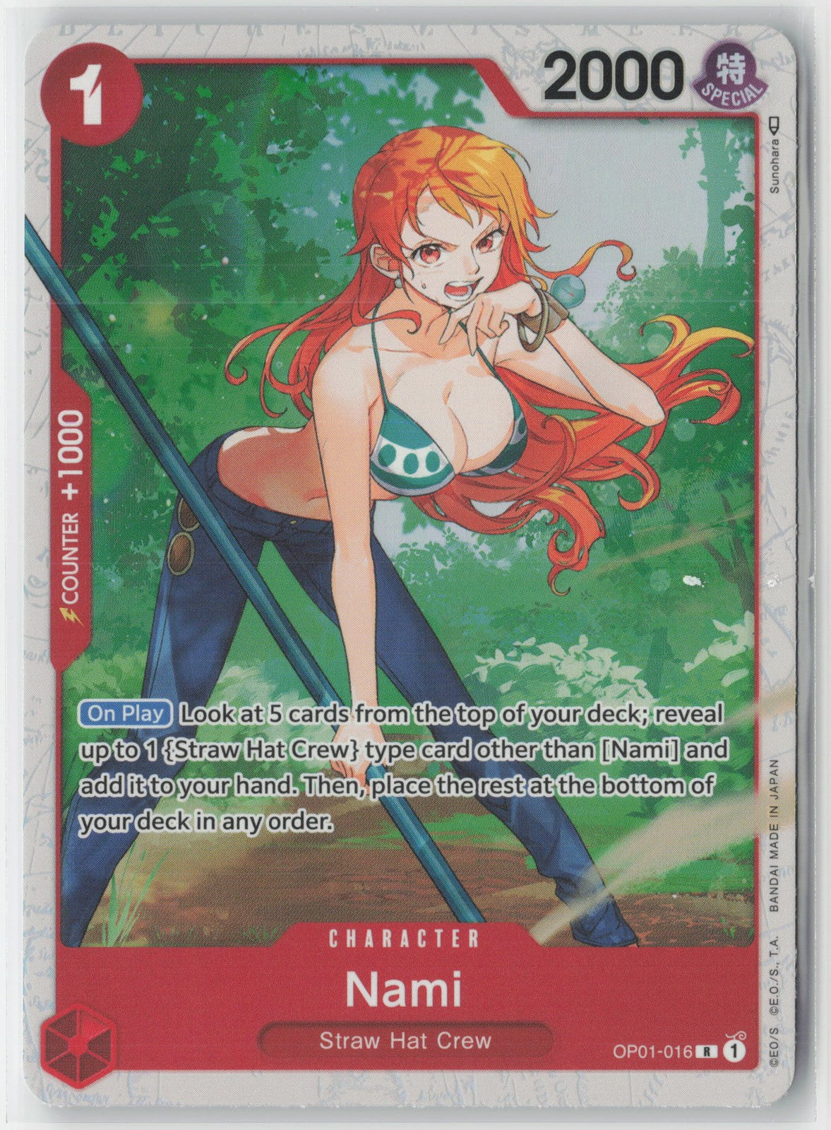 Nami Foil OP01-P Promo One Piece TCG Ultra Deck The Three Captains English