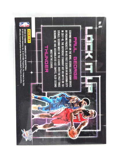 2018 Donruss Optic Paul George #6 Lock It Up – Insert Oklahoma City Thunder