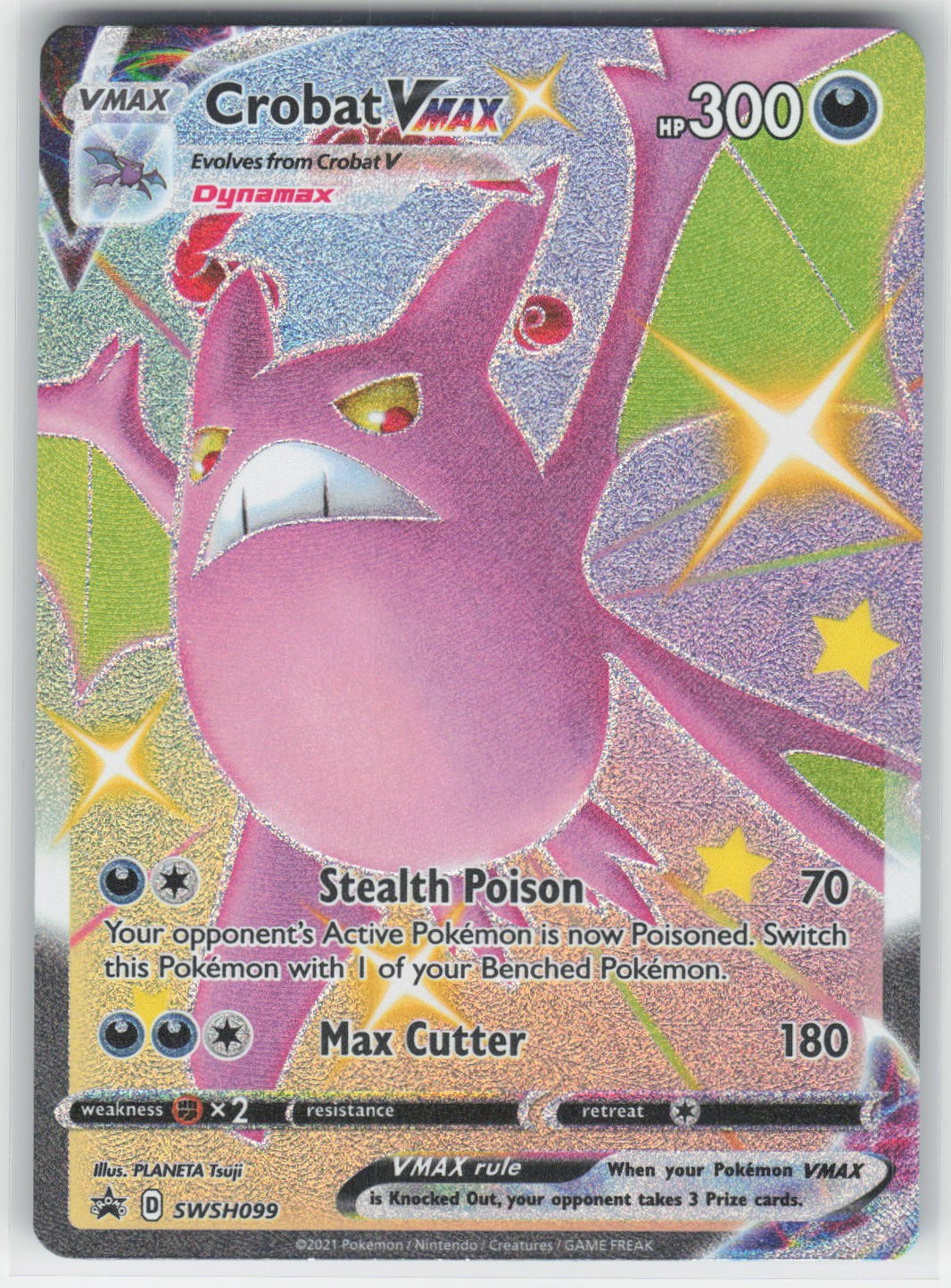 Crobat VMAX - - SWSD SWSH: Sword & Shield Promo Cards #SWSH099 Promo Holo NM