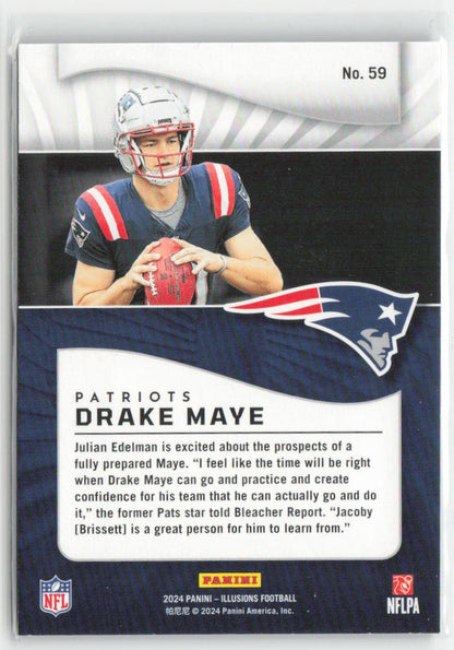 2024 Panini Illusions Drake Maye #59 Rookie Retail New England Patriots Football