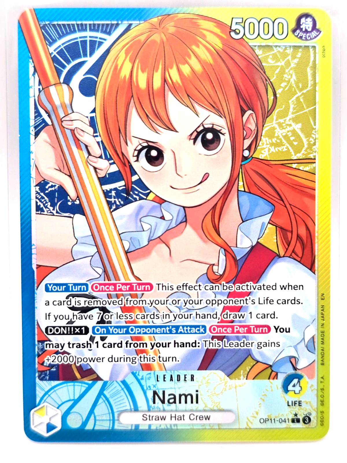 Nami SR OP11-041 Alt Art Foil A Fist of Divine Speed – One Piece TCG NM